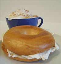 Coffee and a Bagel at Fired Art